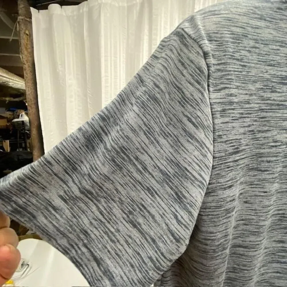 Nike Dri-FIT T-Shirt Men's Large Gray Space Dye Athletic Training Tee